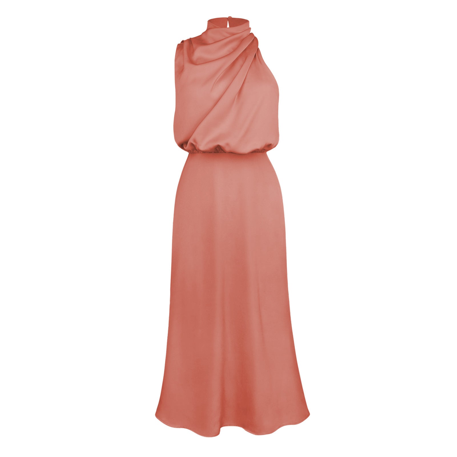 Wholesale  spring and summer hot new high-end satin sleeveless dress elegant